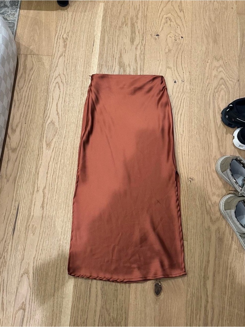 Satin Midi Skirt